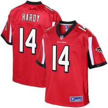 Load image into Gallery viewer, Youth Atlanta Falcons Justin Hardy NFL Pro Line Red Team Color Player Jersey