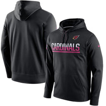 Load image into Gallery viewer, Men's Arizona Cardinals Nike Breast Cancer Awareness Circuit Performance Black Pullover Hoodie