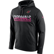 Load image into Gallery viewer, Men's Arizona Cardinals Nike Breast Cancer Awareness Circuit Performance Black Pullover Hoodie