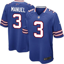 Load image into Gallery viewer, Youth Buffalo Bills EJ Manuel Nike White/Royal Alternate Game Jersey