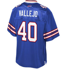 Load image into Gallery viewer, Youth Buffalo Bills Tanner Vallejo NFL Pro Line Royal Player Jersey