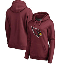 Load image into Gallery viewer, Women's Arizona Cardinals NFL Pro Line by Fanatics Branded Cardinal Primary Logo Plus Size Pullover Hoodie