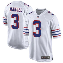 Load image into Gallery viewer, Youth Buffalo Bills EJ Manuel Nike White/Royal Alternate Game Jersey