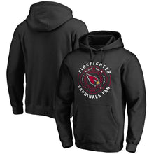 Load image into Gallery viewer, Men's Arizona Cardinals NFL Pro Line Firefighter Black Pullover Hoodie
