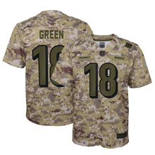 Load image into Gallery viewer, Youth Cincinnati Bengals A.J. Green Nike Camo Salute to Service Game Jersey