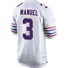 Load image into Gallery viewer, Youth Buffalo Bills EJ Manuel Nike White/Royal Alternate Game Jersey