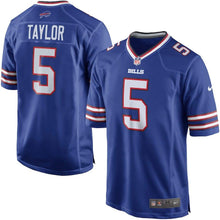 Load image into Gallery viewer, Youth Buffalo Bills Tyrod Taylor Nike White/Royal Game Jersey