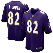 Load image into Gallery viewer, Youth Baltimore Ravens Torrey Smith Nike Purple Team Color Game Jersey