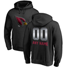 Load image into Gallery viewer, Men's Arizona Cardinals NFL Pro Line by Fanatics Branded Black Personalized Midnight Mascot Pullover Hoodie