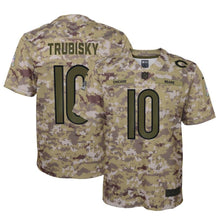 Load image into Gallery viewer, Youth Chicago Bears Mitchell Trubisky Nike Camo Salute to Service Game Jersey