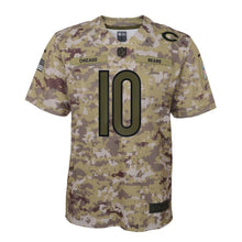 Load image into Gallery viewer, Youth Chicago Bears Mitchell Trubisky Nike Camo Salute to Service Game Jersey