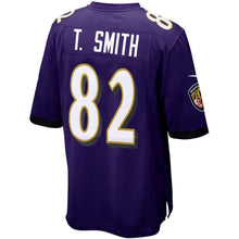 Load image into Gallery viewer, Youth Baltimore Ravens Torrey Smith Nike Purple Team Color Game Jersey