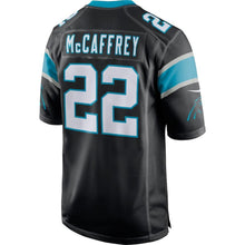 Load image into Gallery viewer, Youth Carolina Panthers Christian McCaffrey Nike Black/Blue Game Jersey