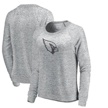 Load image into Gallery viewer, Women's Arizona Cardinals NFL Pro Line by Fanatics Branded Ash Cozy Collection Plush Crew Sweatshirt