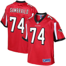 Load image into Gallery viewer, Youth Atlanta Falcons Ty Sambrailo NFL Pro Line Red Team Color Player Jersey