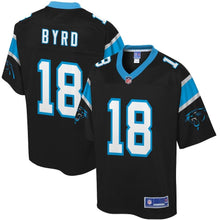Load image into Gallery viewer, Youth Carolina Panthers Damiere Byrd NFL Pro Line Black Player Jersey