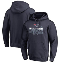 Load image into Gallery viewer, New England Patriots 2018 NFL Playoffs Bound Coin Toss Pullover Hoodie – Navy Super Bowl