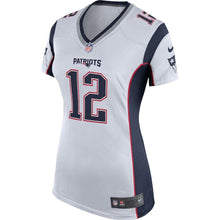 Load image into Gallery viewer, Tom Brady New England Patriots Women's Game Jersey - White Super Bowl