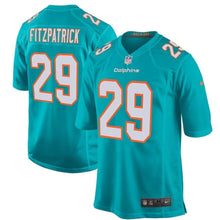 Load image into Gallery viewer, Minkah Fitzpatrick Miami Dolphins Draft First Round Pick Game Jersey – Aqua 2018/2019