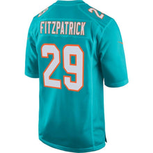 Load image into Gallery viewer, Minkah Fitzpatrick Miami Dolphins Draft First Round Pick Game Jersey – Aqua 2018/2019