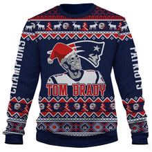 Load image into Gallery viewer, NFL New England Patriots All I Want For Christmas Is Tom Brady Ugly Christmas Sweater Super Bowl