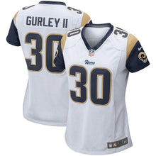 Load image into Gallery viewer, TODD GURLEY II LOS ANGELES RAMS SUPER BOWL WOMEN'S GAME PLAYER JERSEY - WHITE