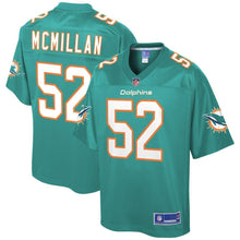 Load image into Gallery viewer, Raekwon McMillan Miami Dolphins Pro Line Team Player Jersey – Aqua 2018/2019