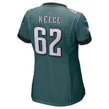 Load image into Gallery viewer, Women's Jason Kelce Midnight Green Philadelphia Eagles Super Bowl LII Champions Patch Game Jersey 2019
