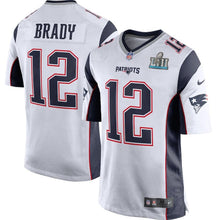 Load image into Gallery viewer, Tom Brady New England Patriots White Super Bowl LII Bound Game Jersey 2019