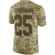 Load image into Gallery viewer, Richard Sherman San Francisco 49ers Salute to Service Limited Jersey – Camo 2018/2019